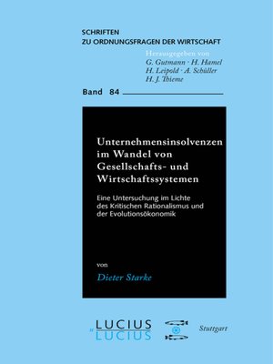 cover image of Unternehmensinsolvenzen im Wandel von Gesellschafts- und Wirtschaftssystemen